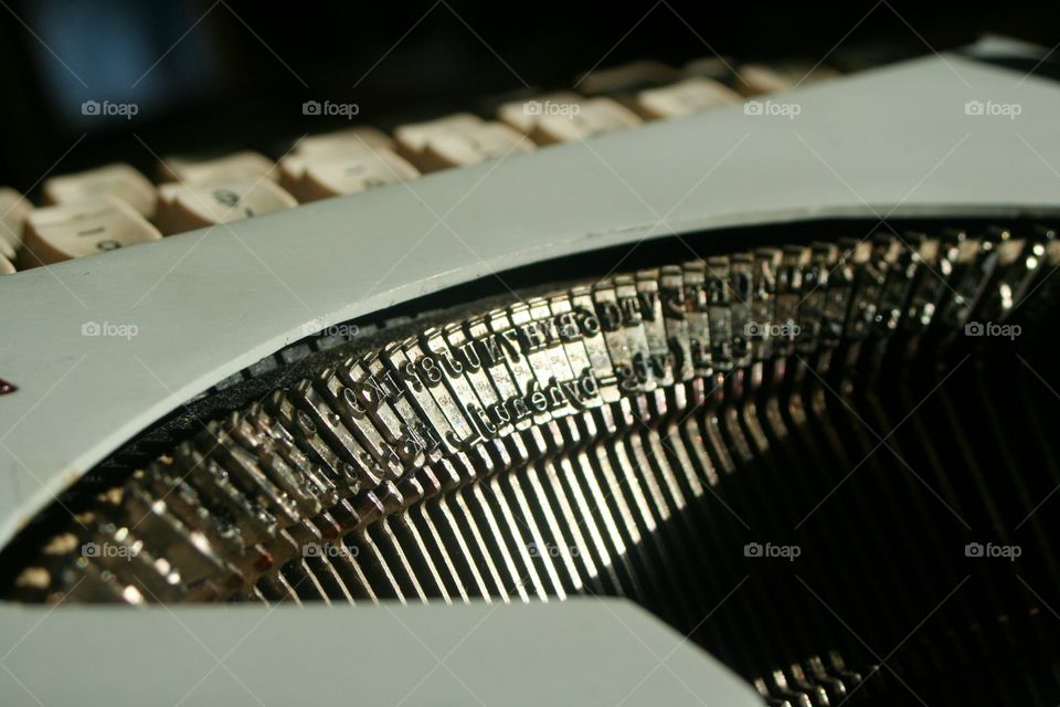 Typewriter closeup