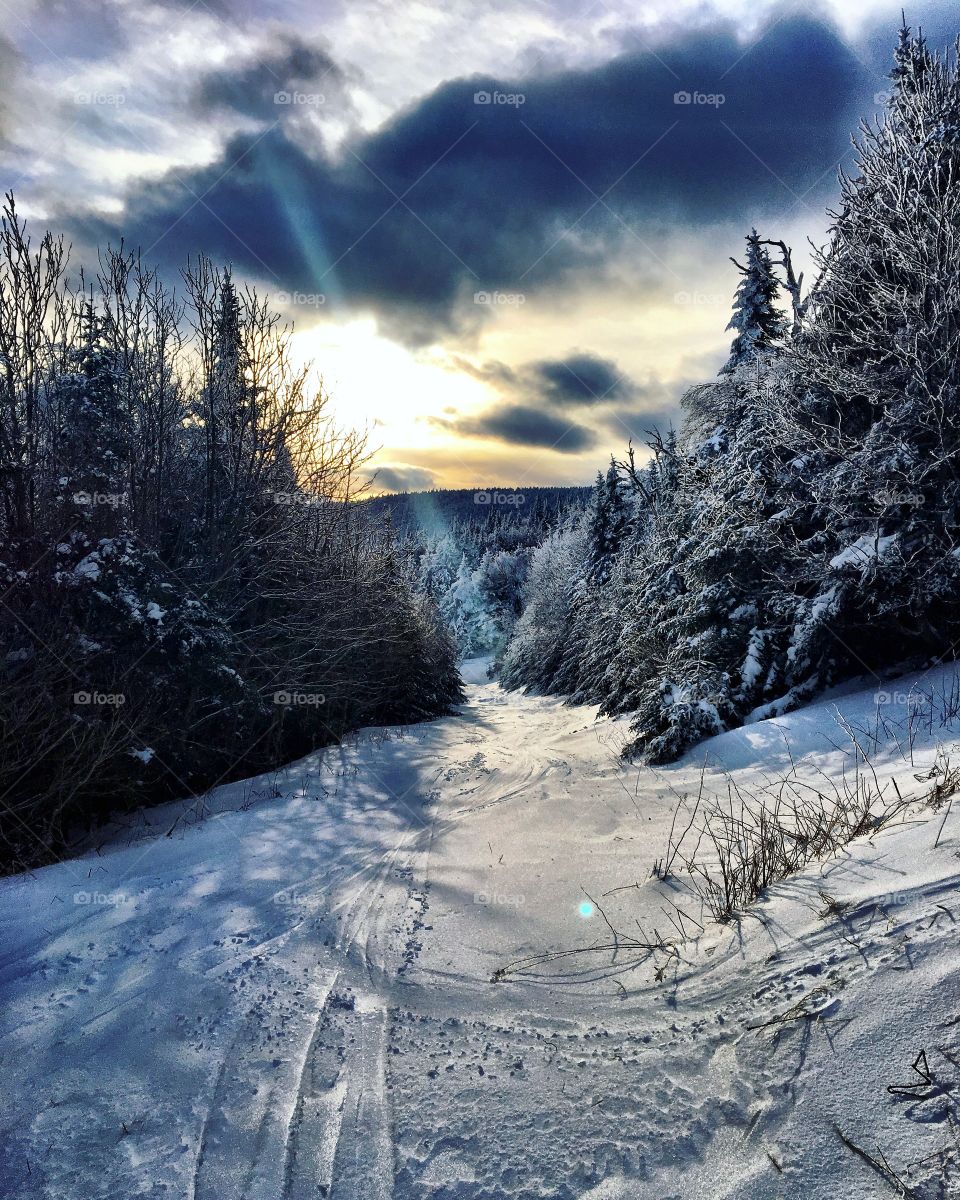 Sunset on the slopes