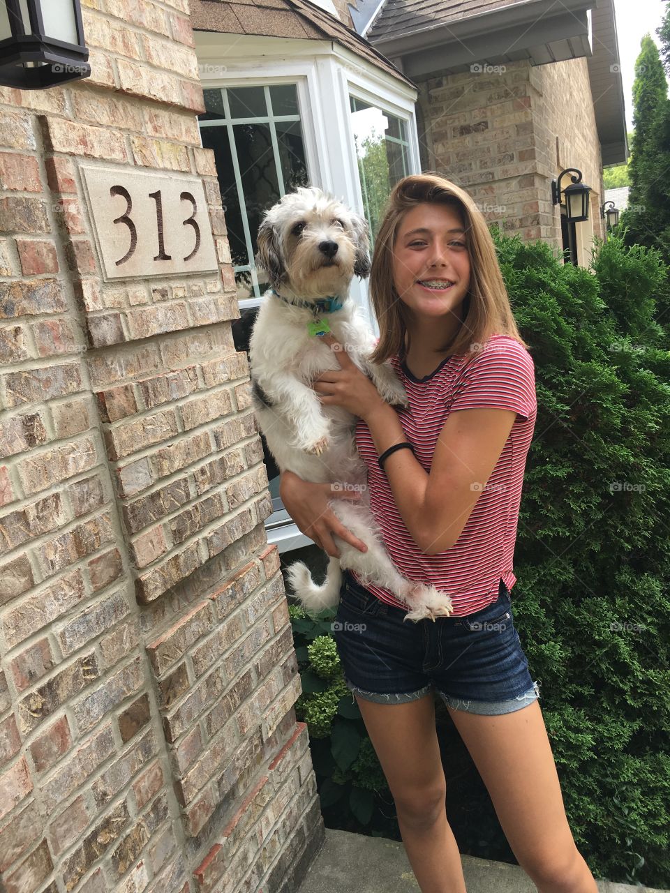 Girl and dog 