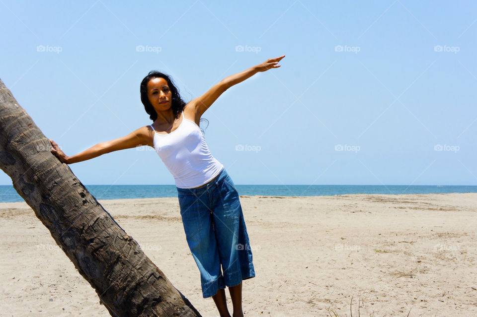 beach girl woman summer by kbuntu