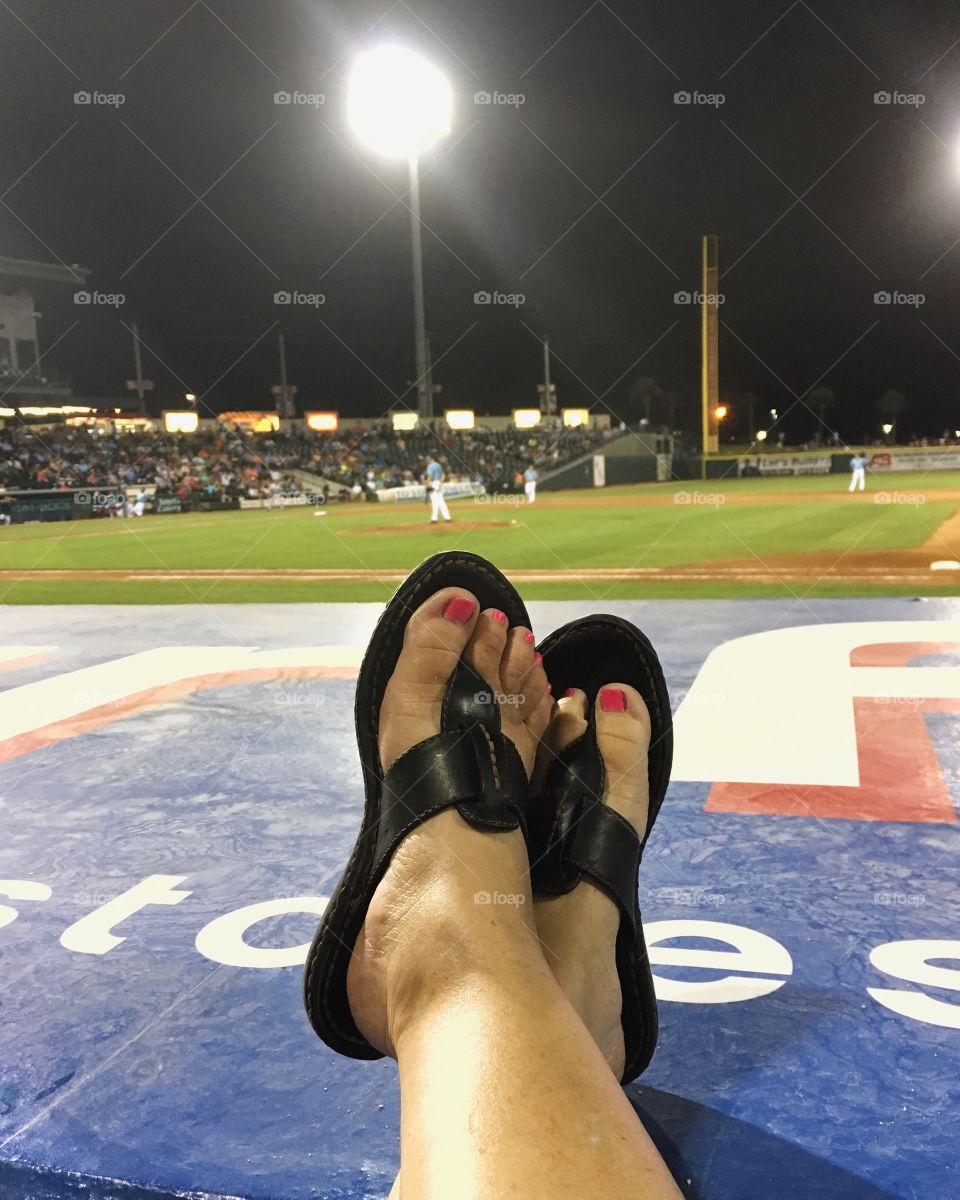 Ballpark toes. 