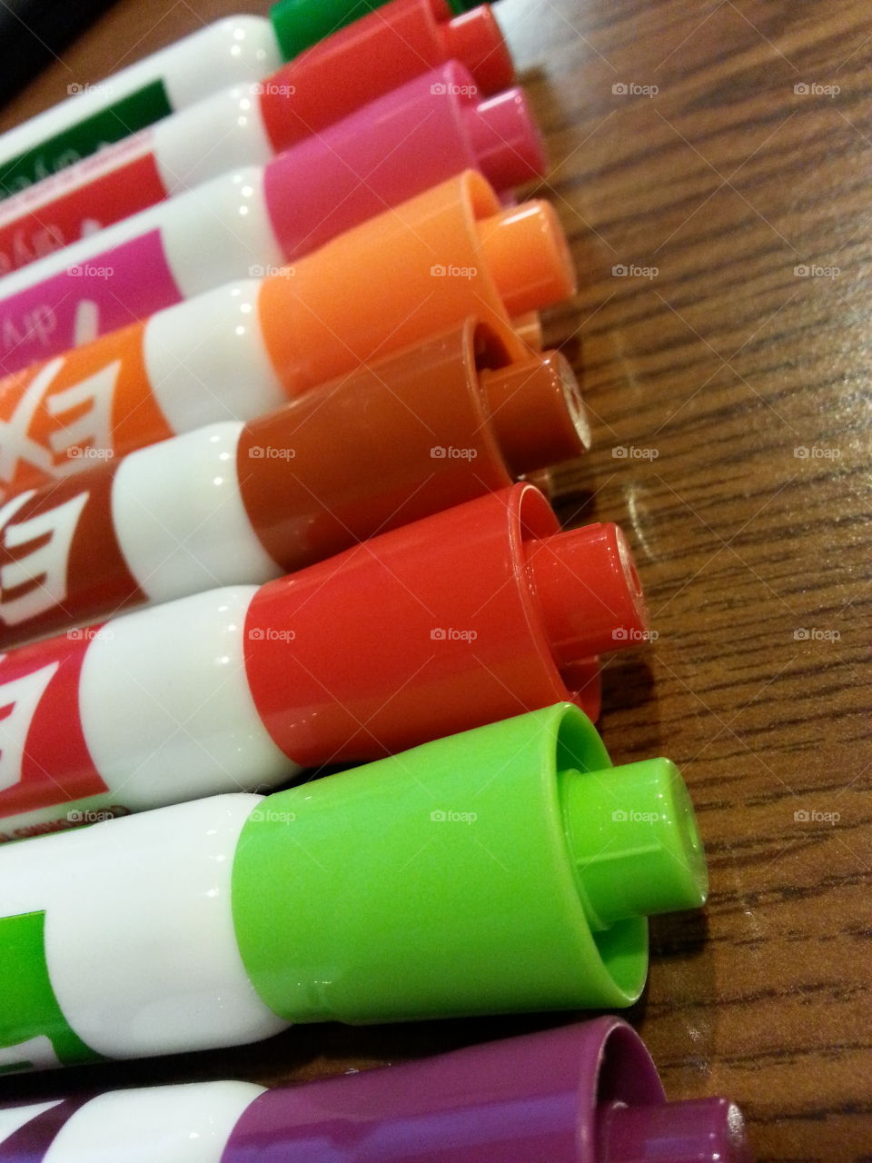 color markers. write