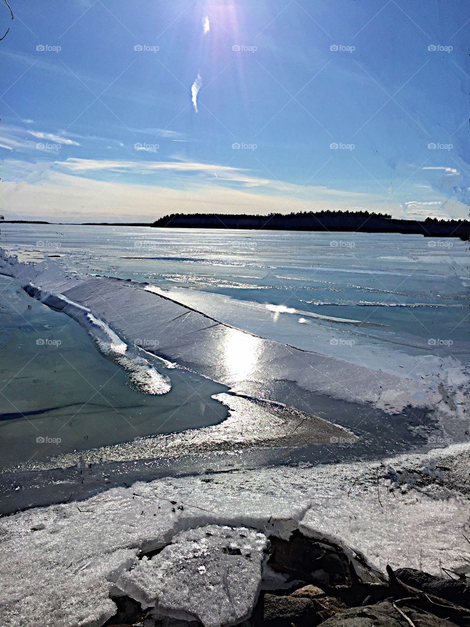 Gorgeous blue cold ice lake! 