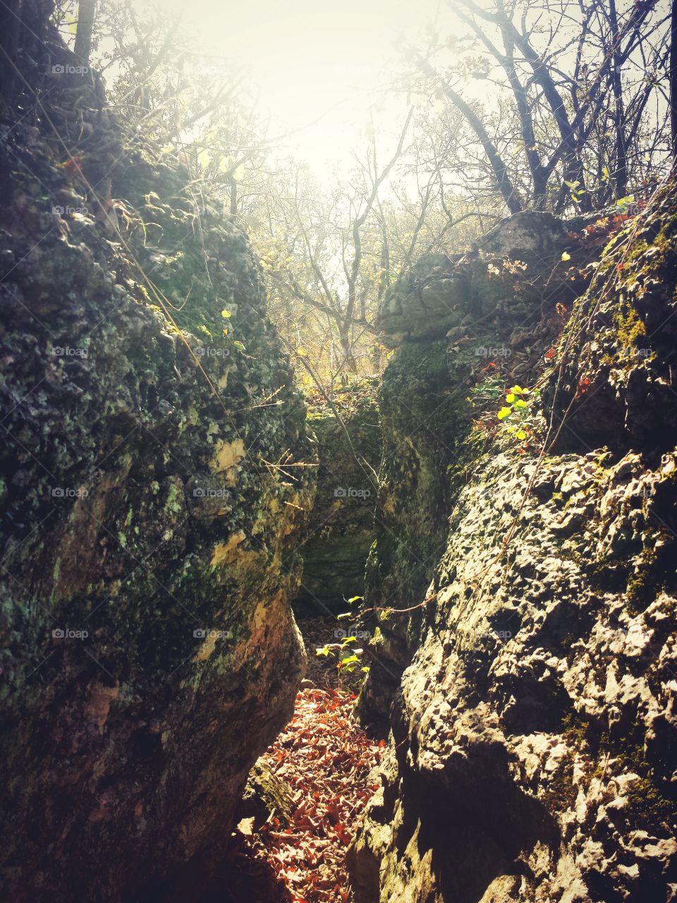 sedimentary rock wall labyrinth
