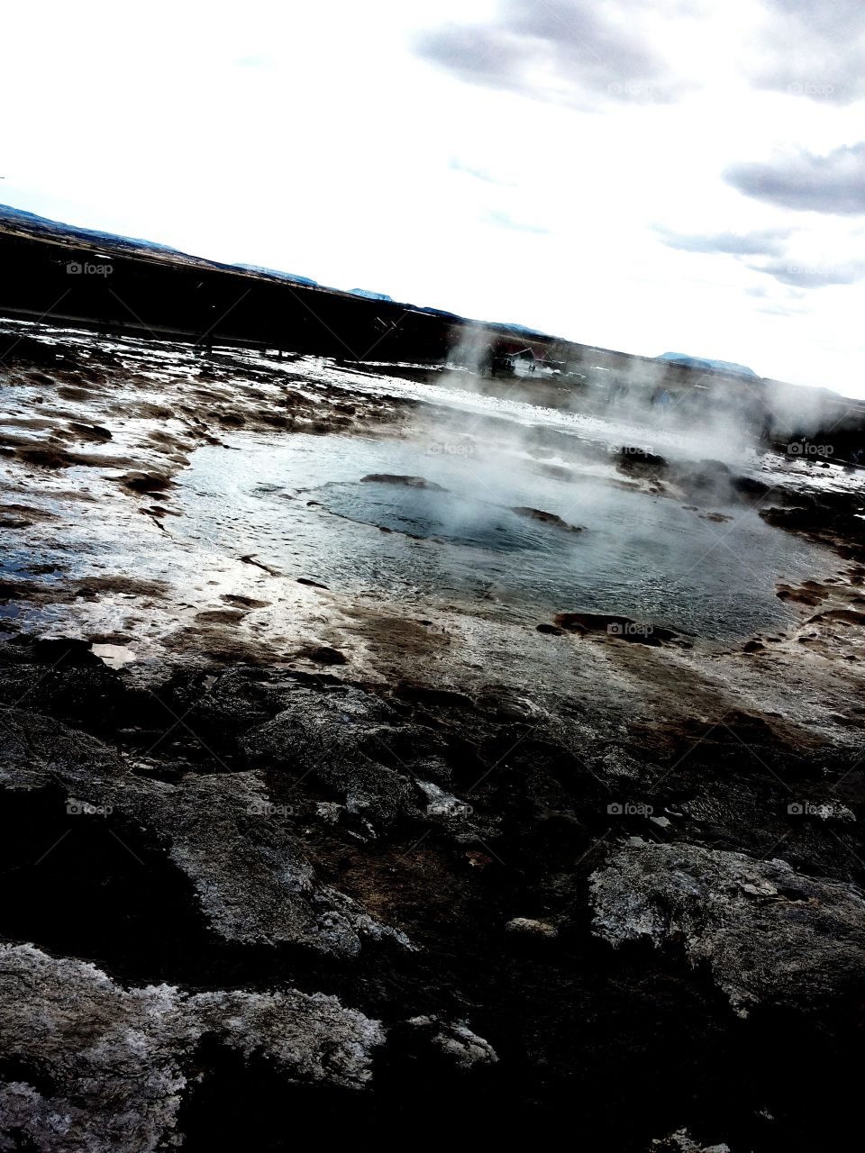 Geyser blowing