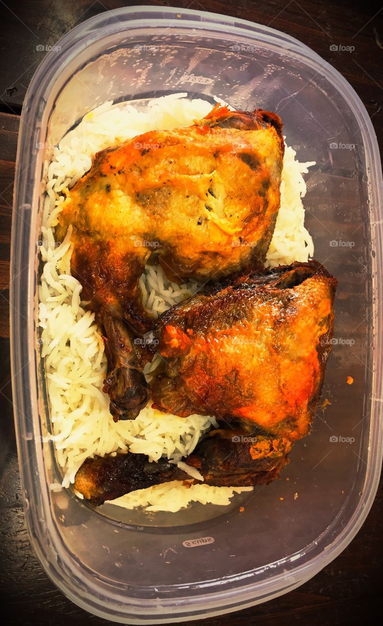 Rice & fried Chicken