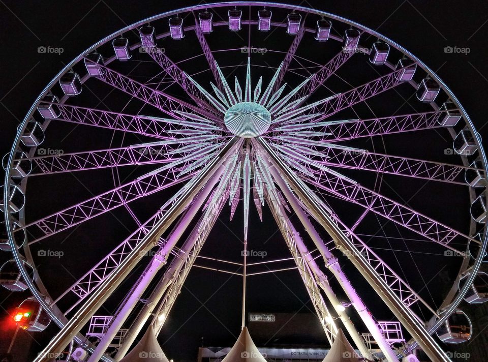 Ferris wheel on the Christmas market in Gdansk