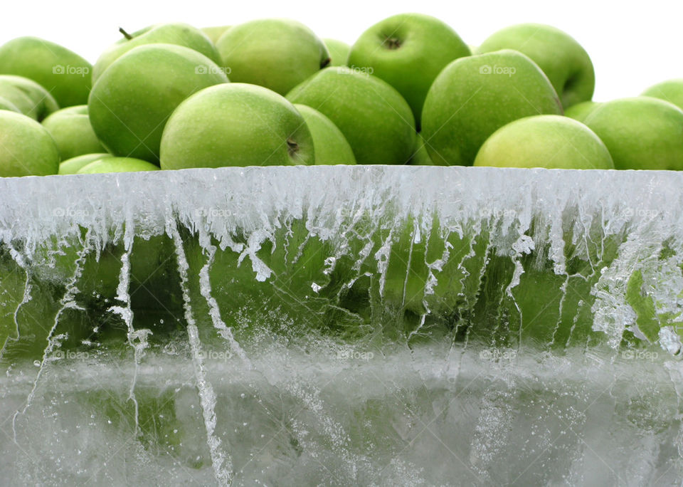 green ice bowl apples by urbanart
