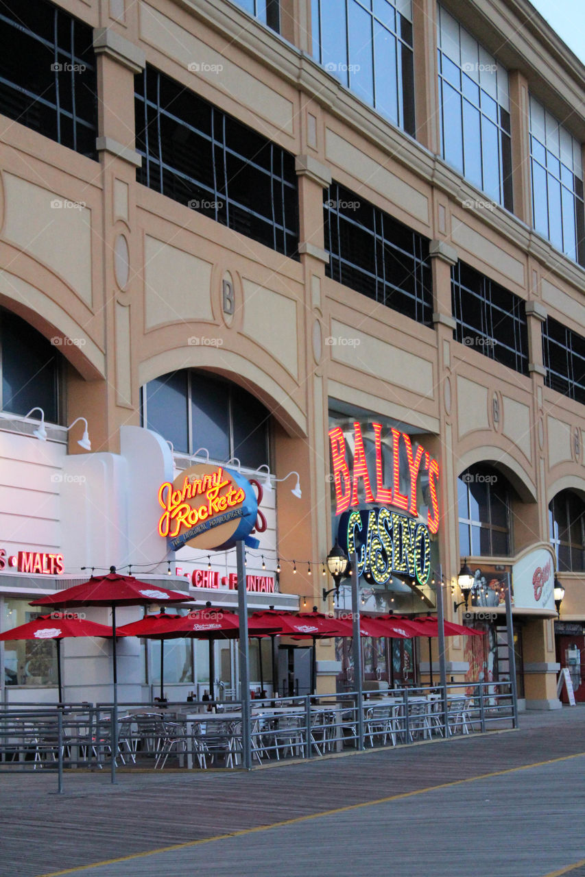 Atlantic City boardwalk nears Bally's Casino