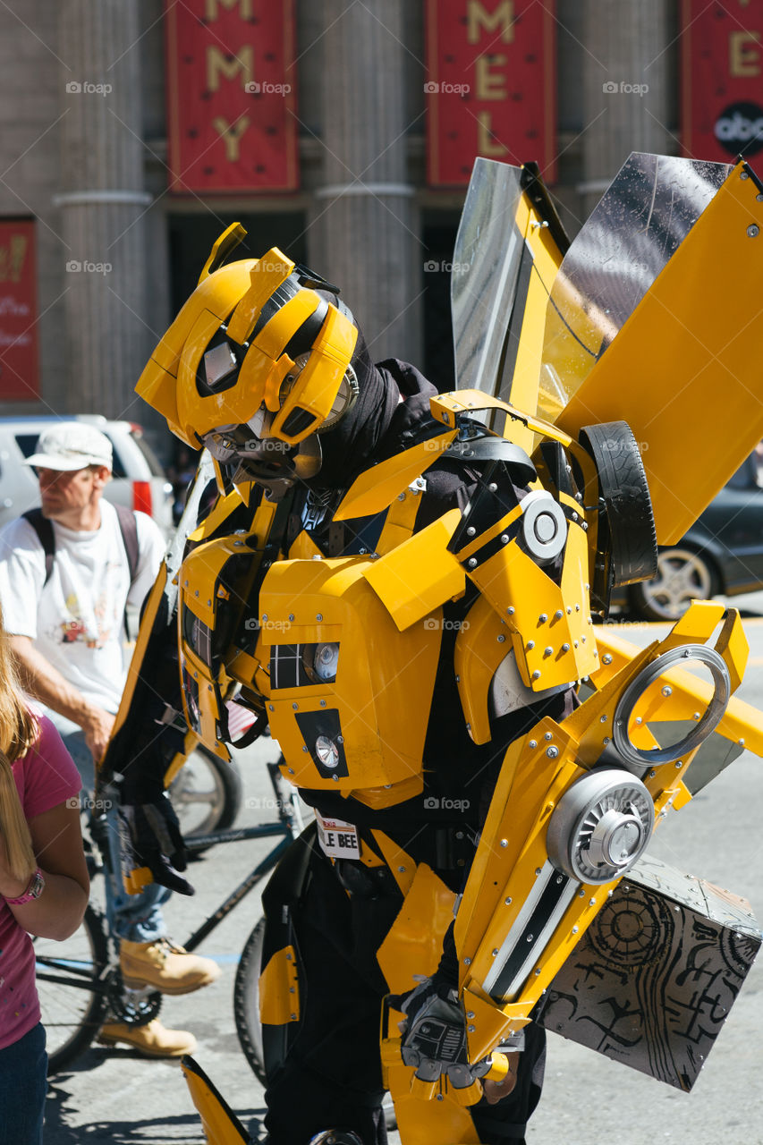 Adult size and live action figure from Transformers movie Bumble Bee.  