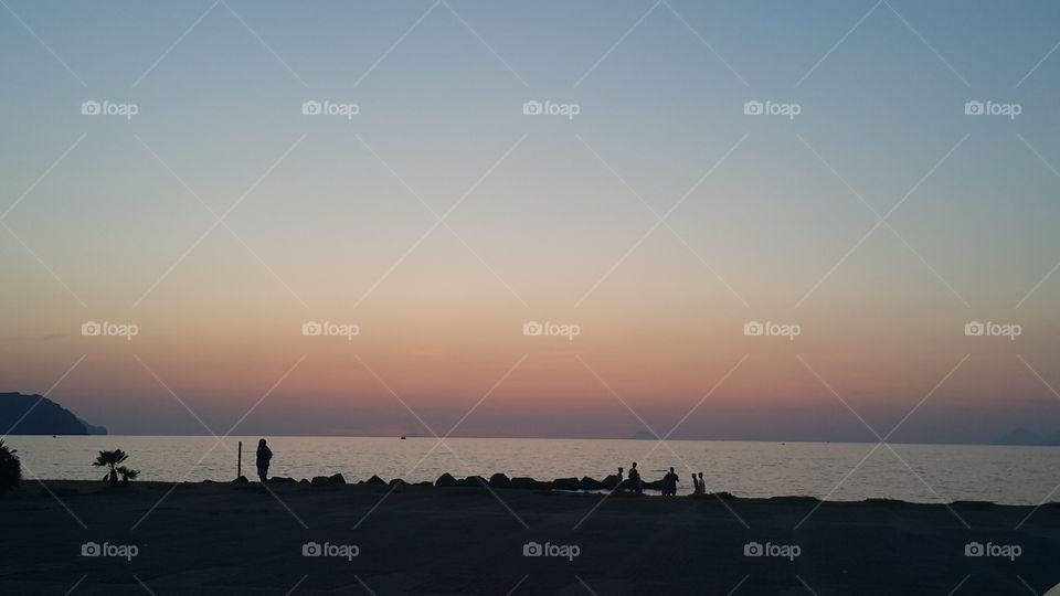 tramonto sul mare furnari sicilia italy