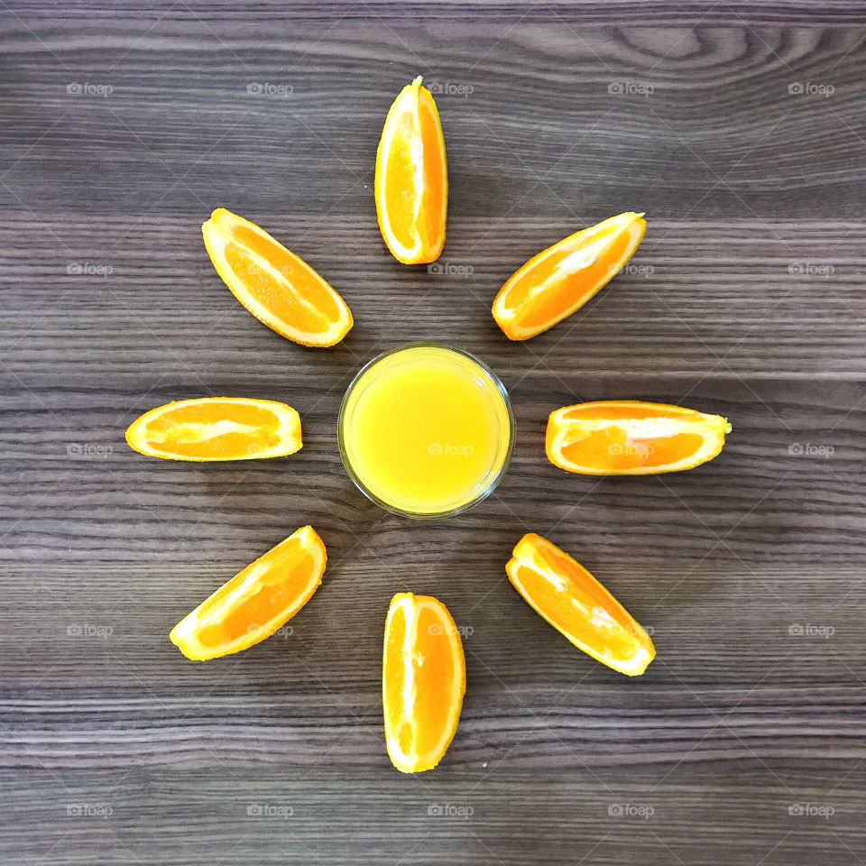 Orange segment sun