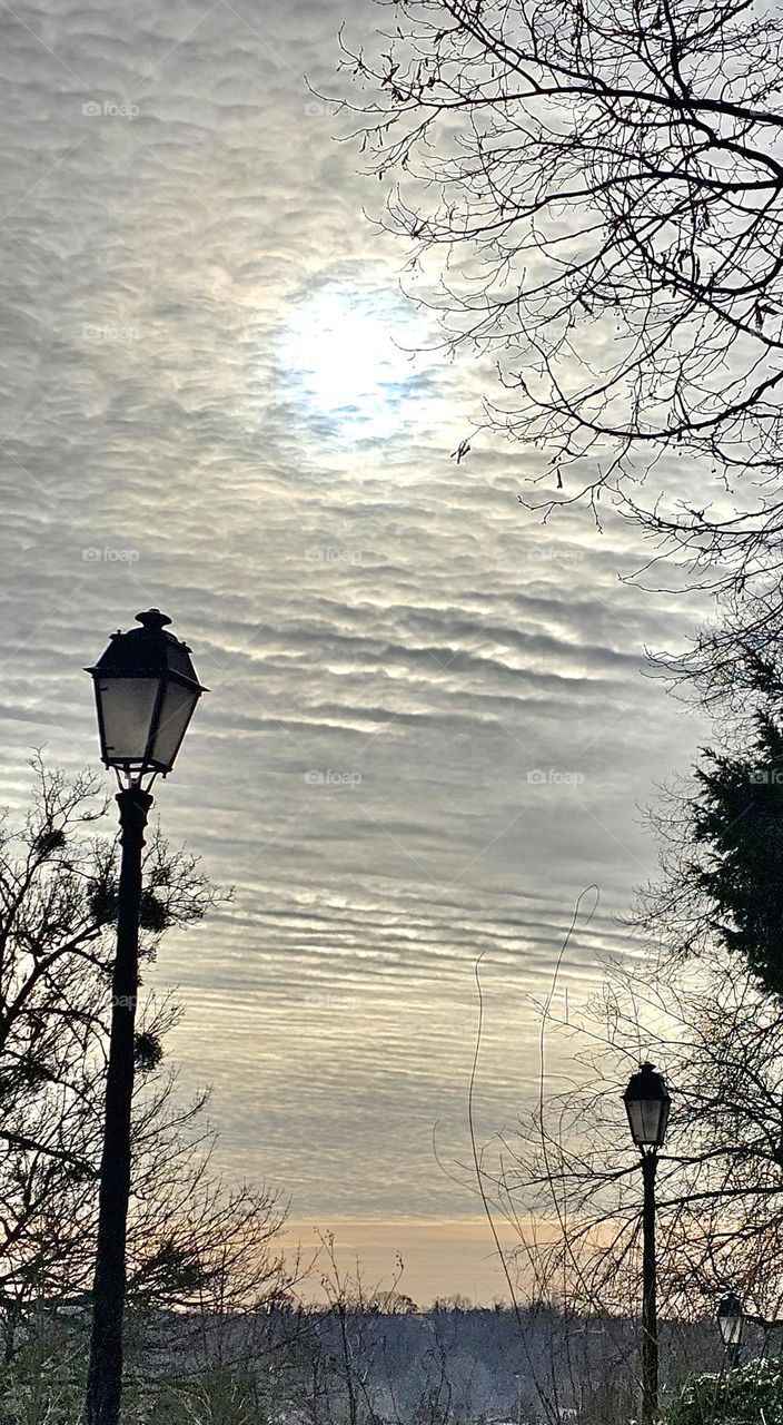 sunset in Auvers sur Oise