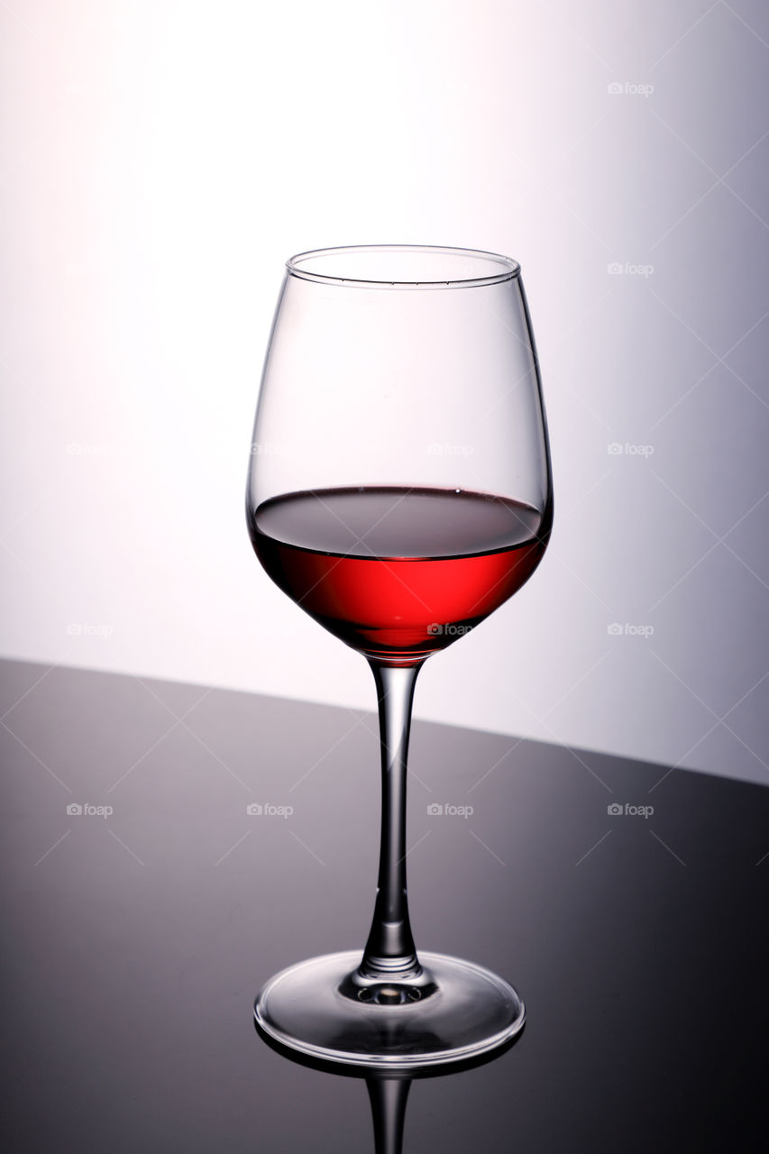 Red wine glass