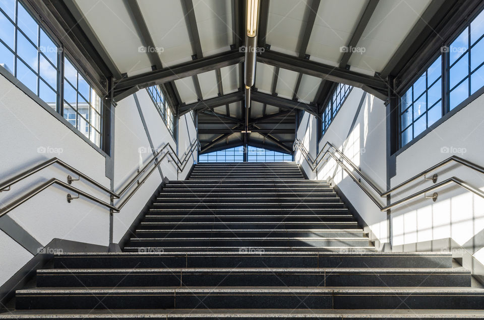 bright empty stairways