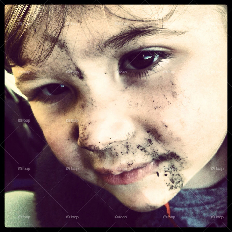 baby eyes toddler mud by robgrangephoto