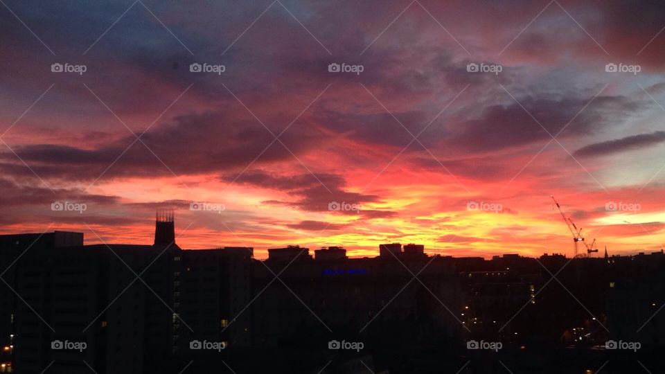 Sunrise over Liverpool