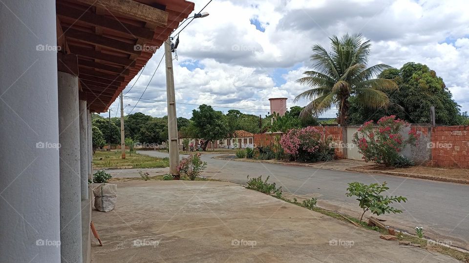 Partly cloudy day in Logradouro village in northern Minas Gerais