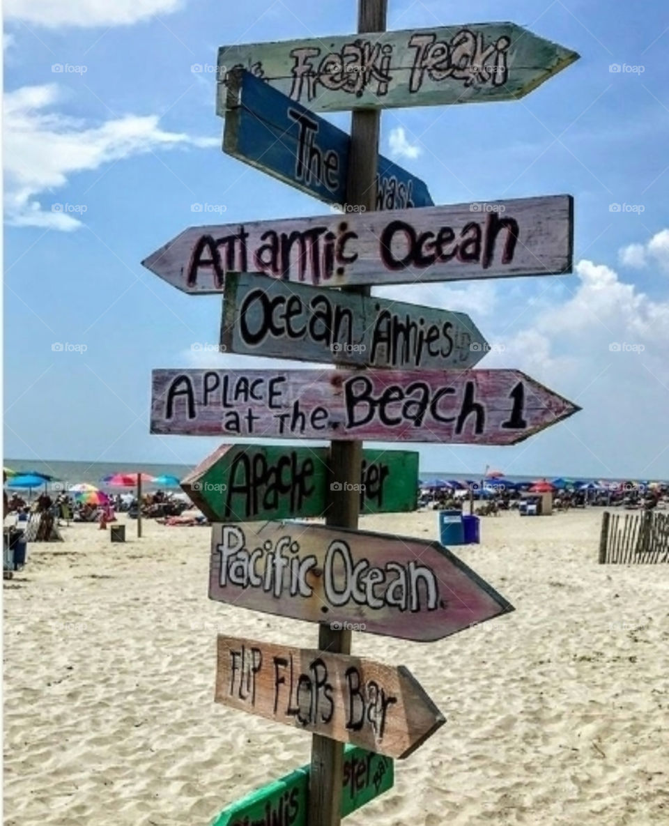 A guideline to the beach.