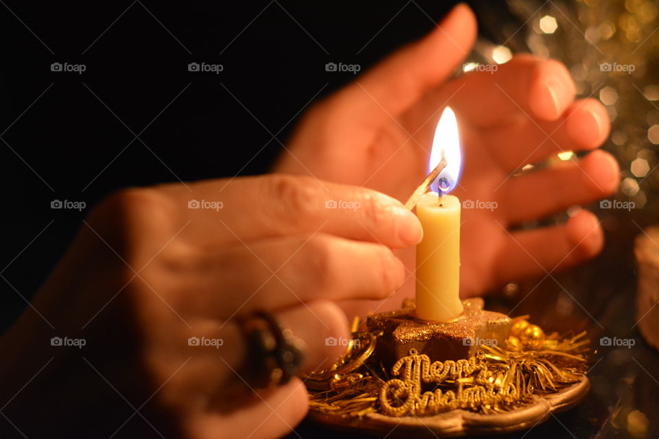 Christmas candlelight