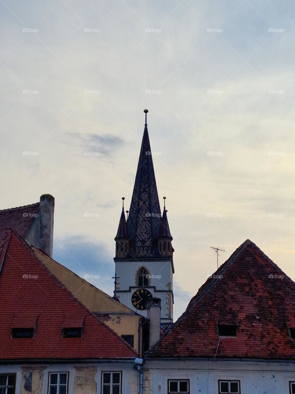 the tower of the evangelical church in Sibiu