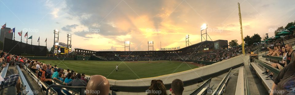 Sunset on the ball field 