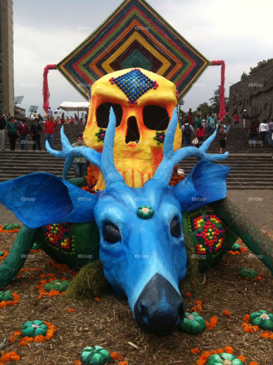 toro ofrenda calaca alebrije. día de muertos by grb