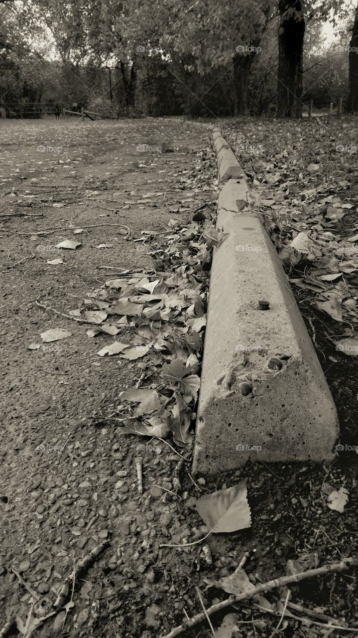 black and white parking lot