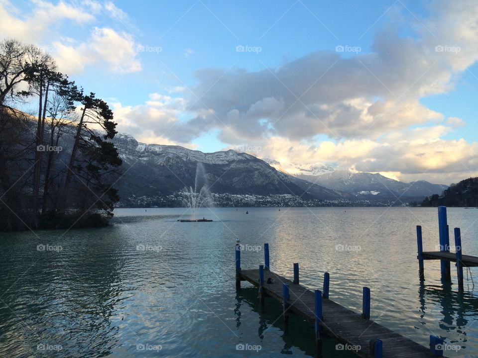 Lac d'Annecy of Annecy, France.