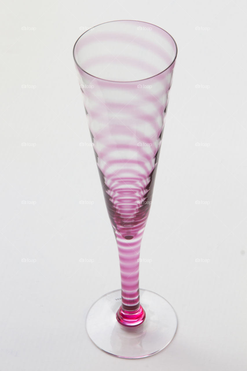 Pink striped champagne glass - rosa randigt champagneglas 
