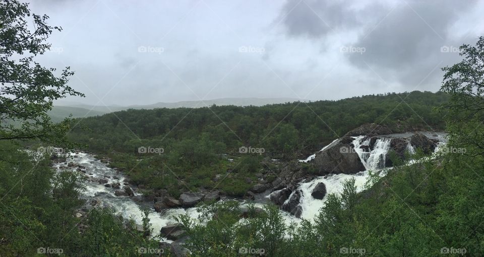 River landscapes in Russian tundra 