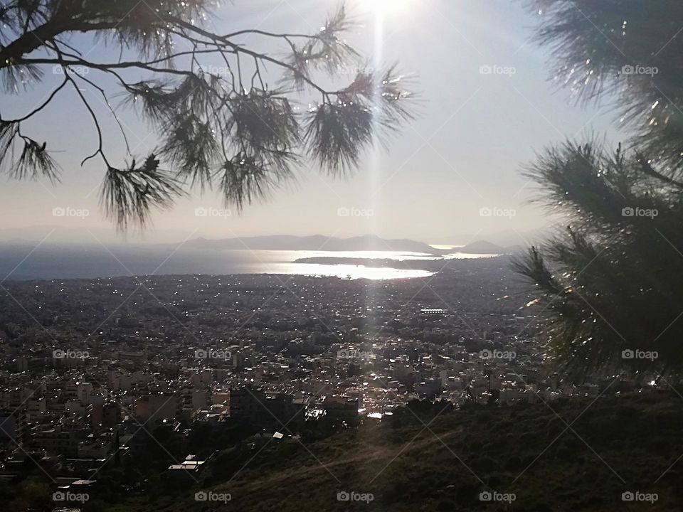 View from mountain Ymittos
