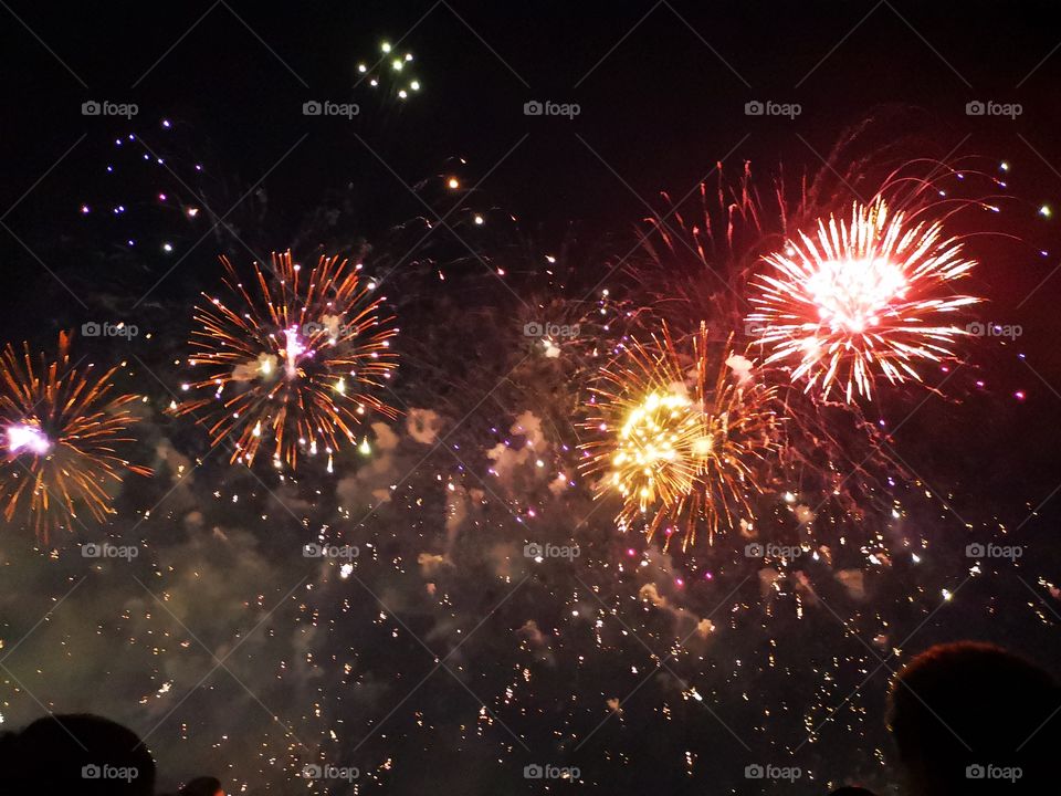Fireworks at Taipei in Taiwan