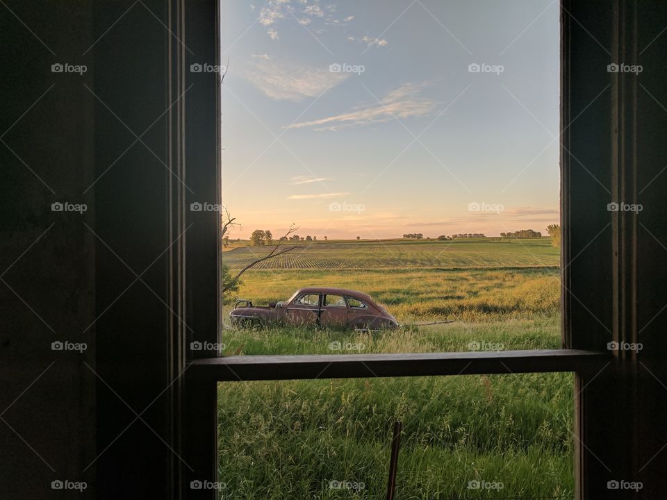 Car through the window