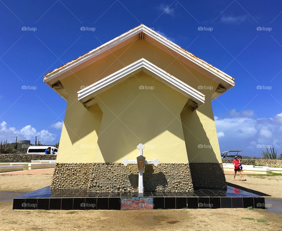 Alto Vista Chapel in Noord, Aruba.  The oldest church on the island was built in 1750 and rebuilt in 1952. 