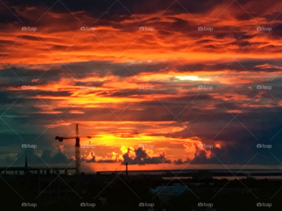 Sunset From the Office Window