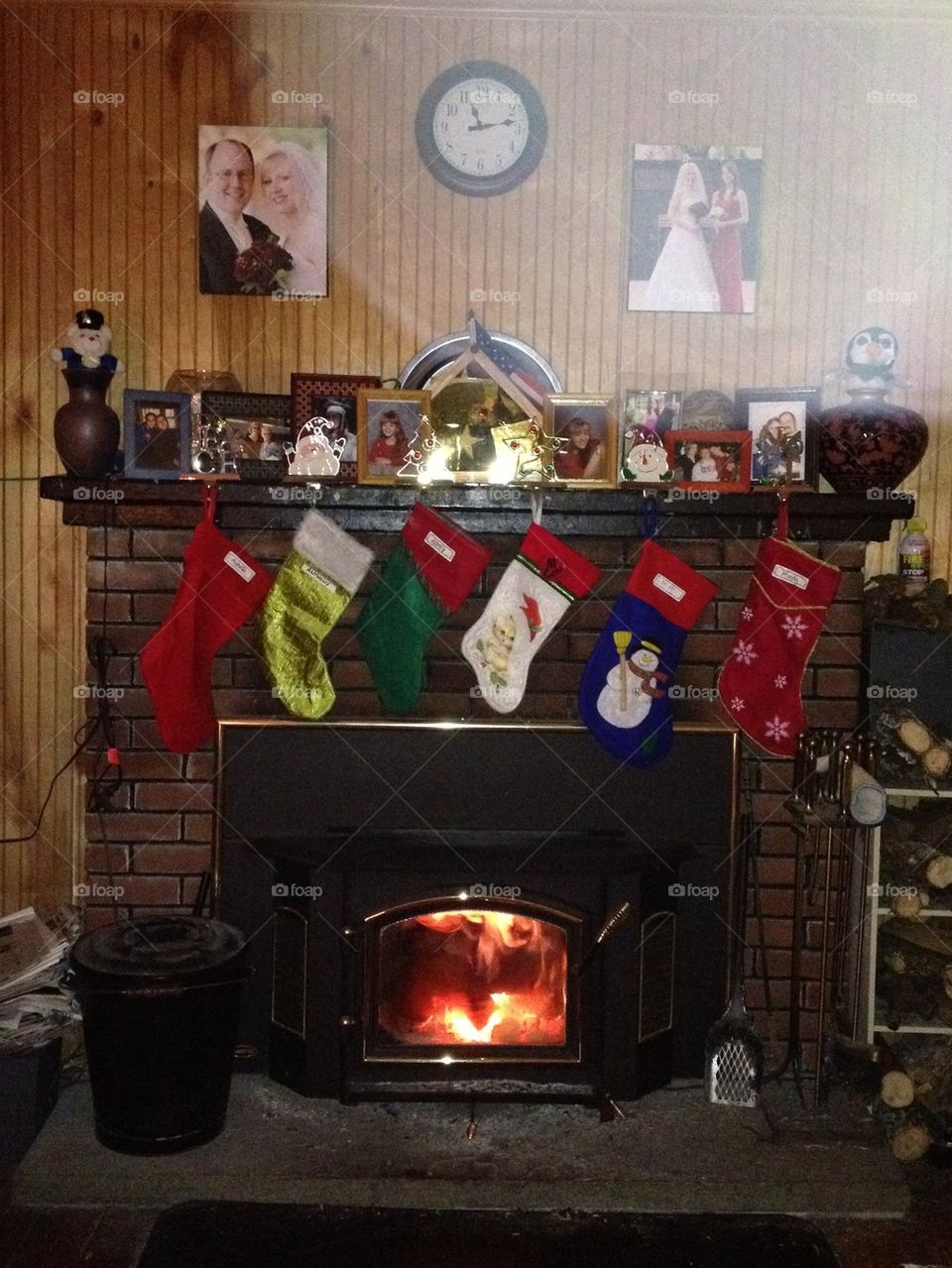 Stockings over Fireplace 