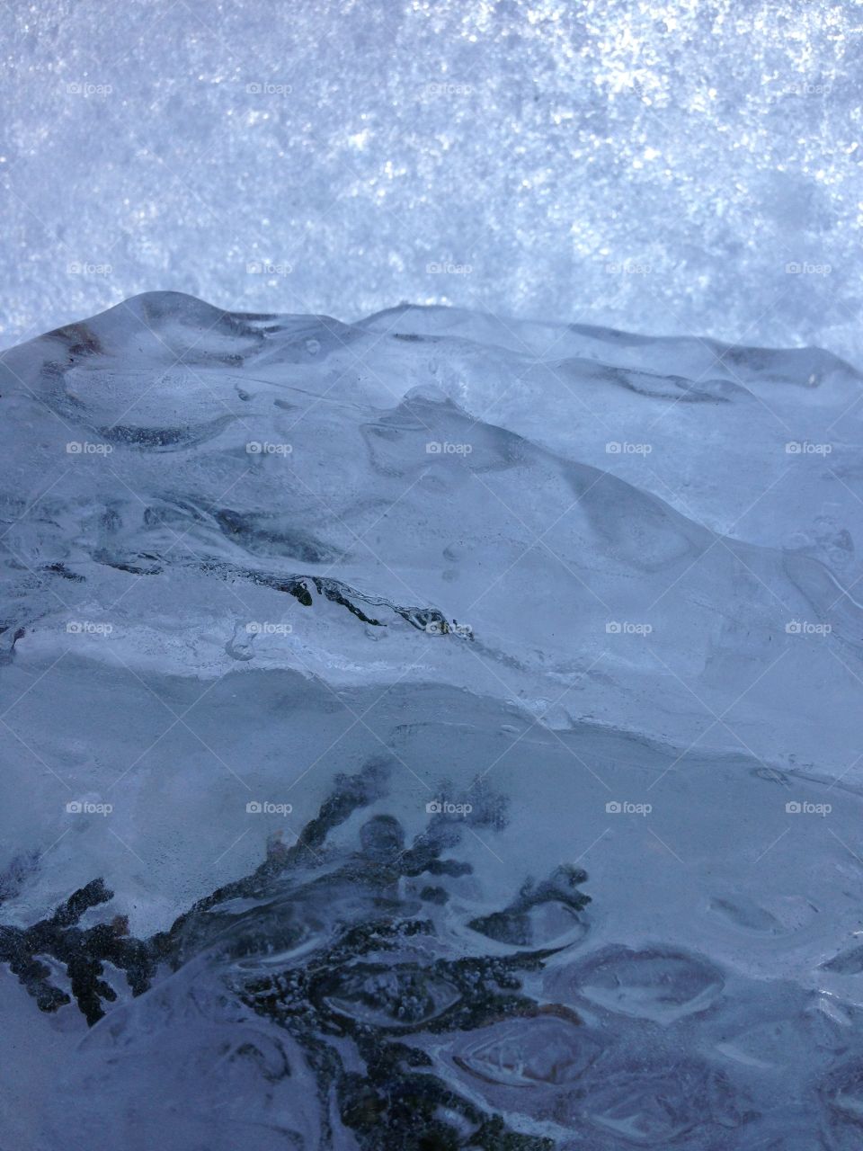 Jagged ice sculpture from cool crisp waters.