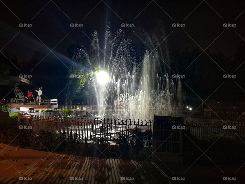 lights and fountains