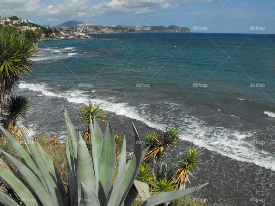 Mediterranean coast in Calpe, Spain