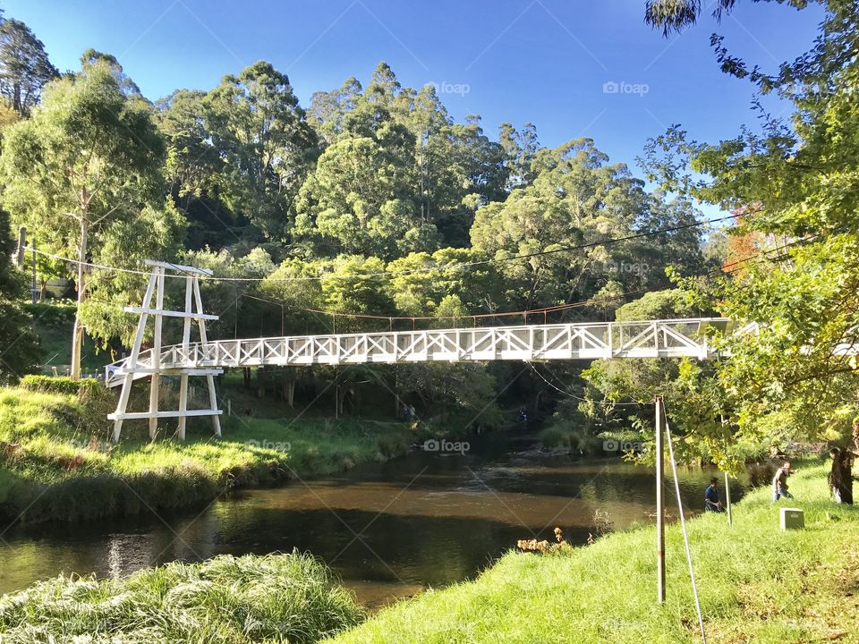 Old trestle bridge in Warburton, Victoria 