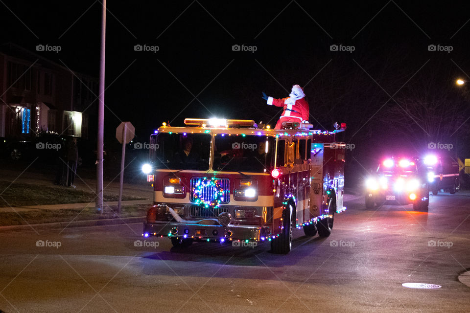 Santa's Fire Truck Brigade