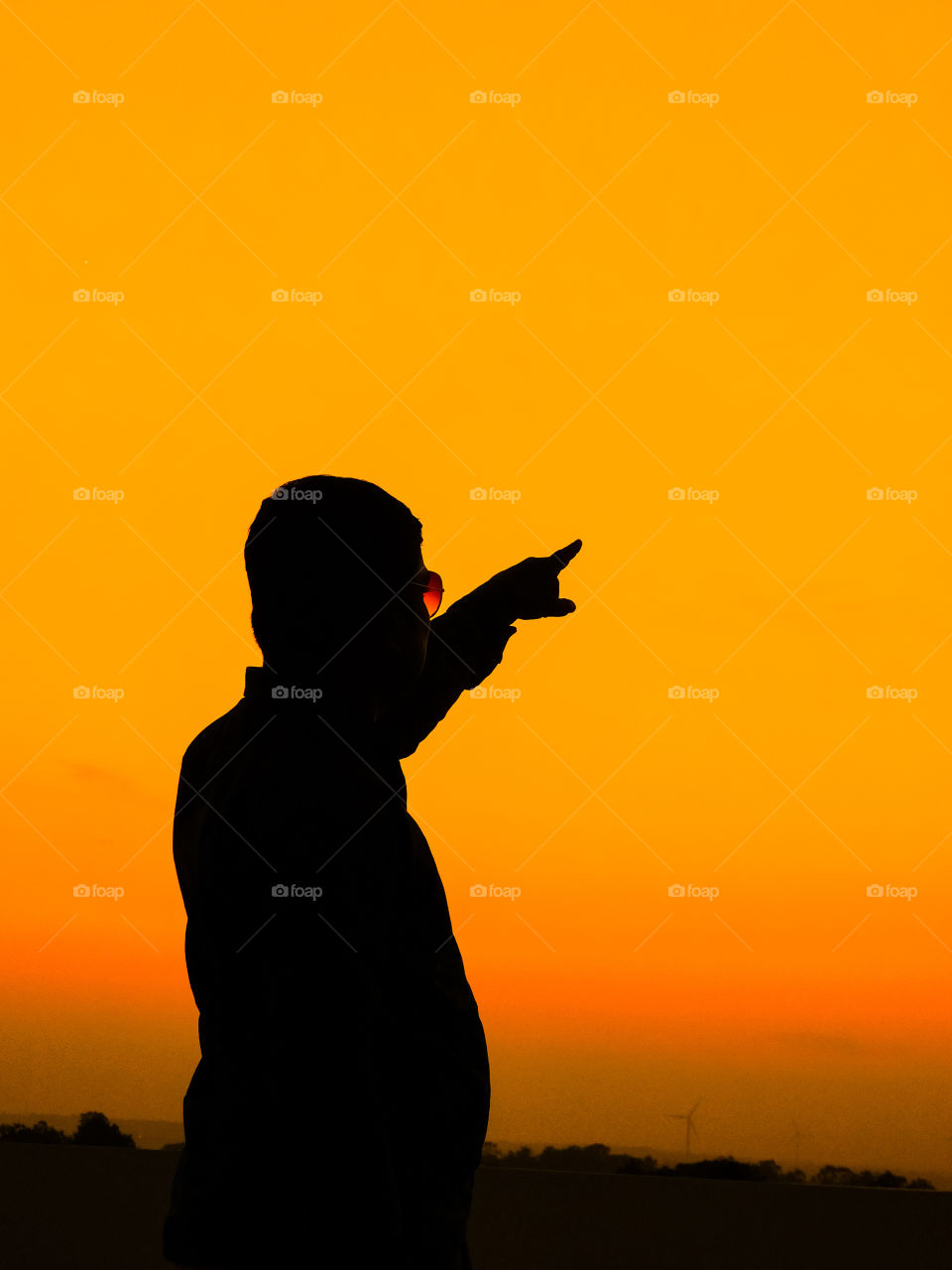 Silhouette image or wallpaper - In this photograph a man showing a past of this year.