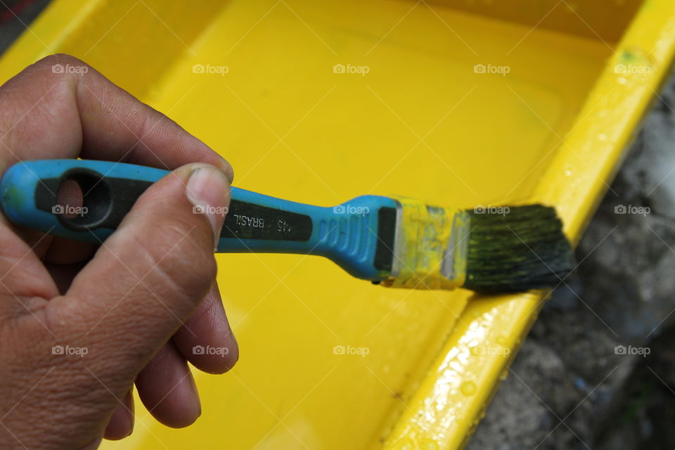 working hands close-up