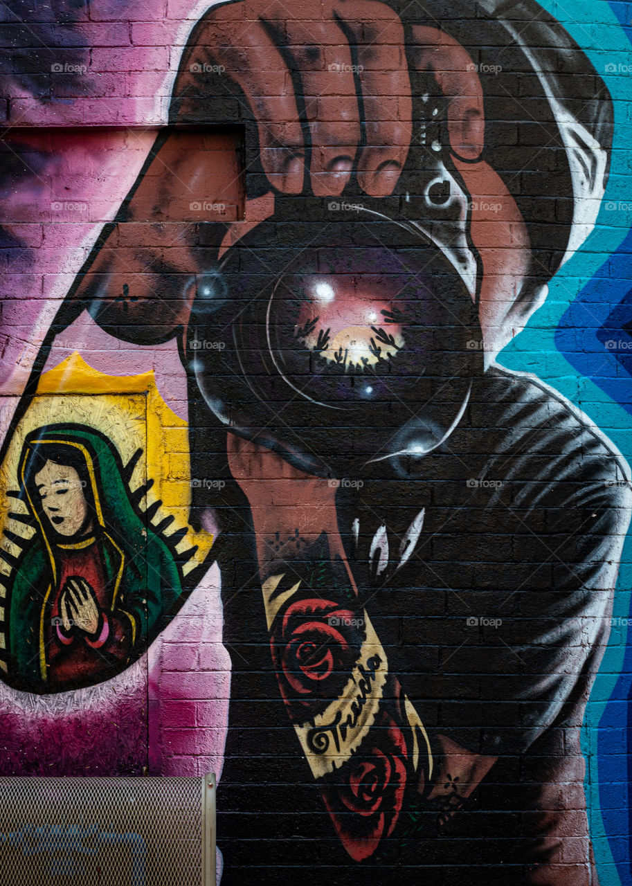 Graffiti street art in downtown Phoenix 