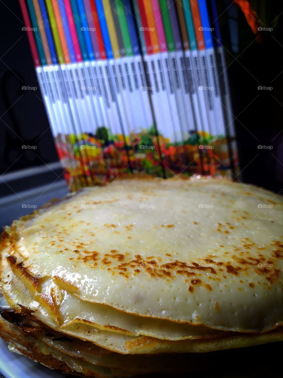 Plate with Russian pancakes