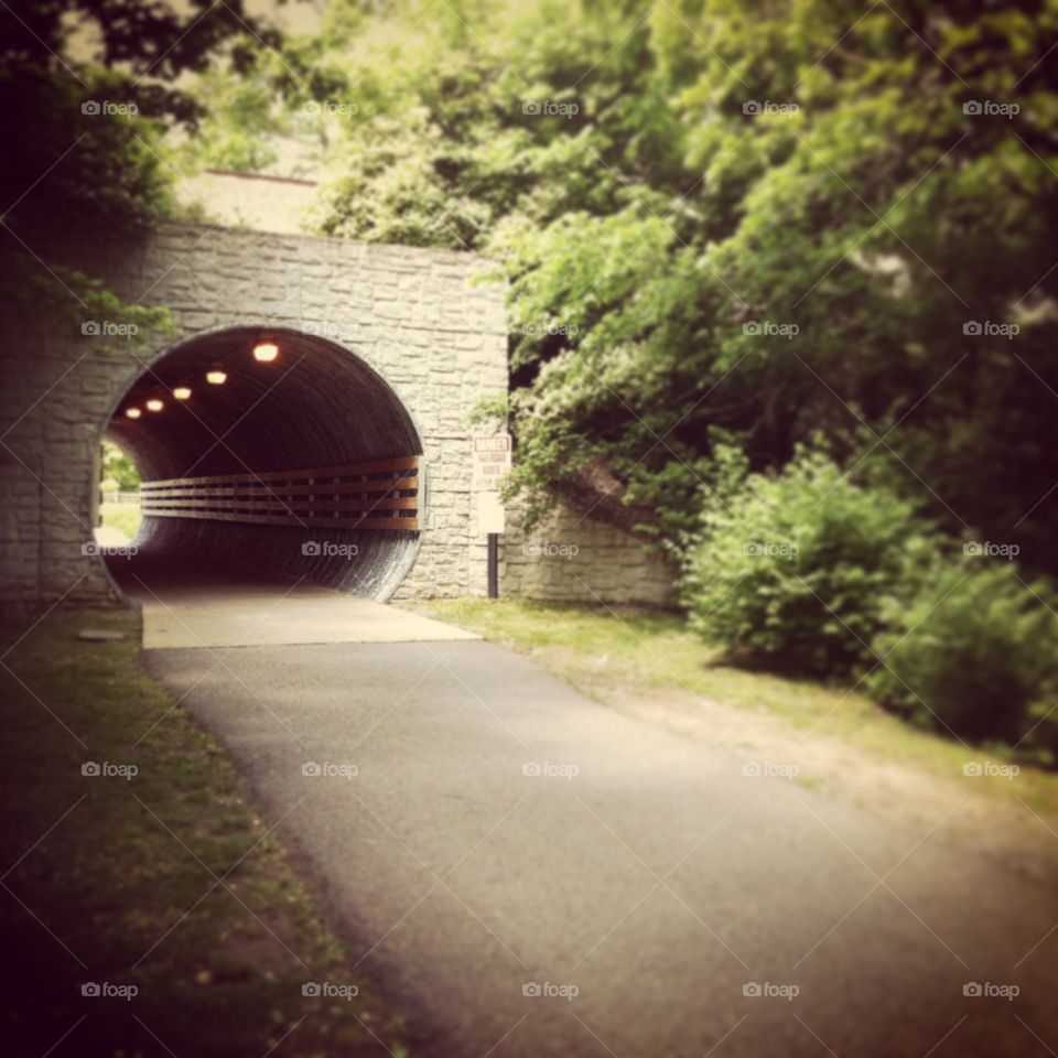 Tunnel. Walking path tunnel on a trail in Brentwood, Tennessee. 