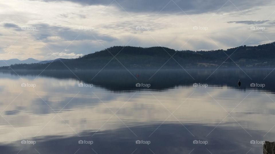 Petcheys Bay. Looking over the Huon River