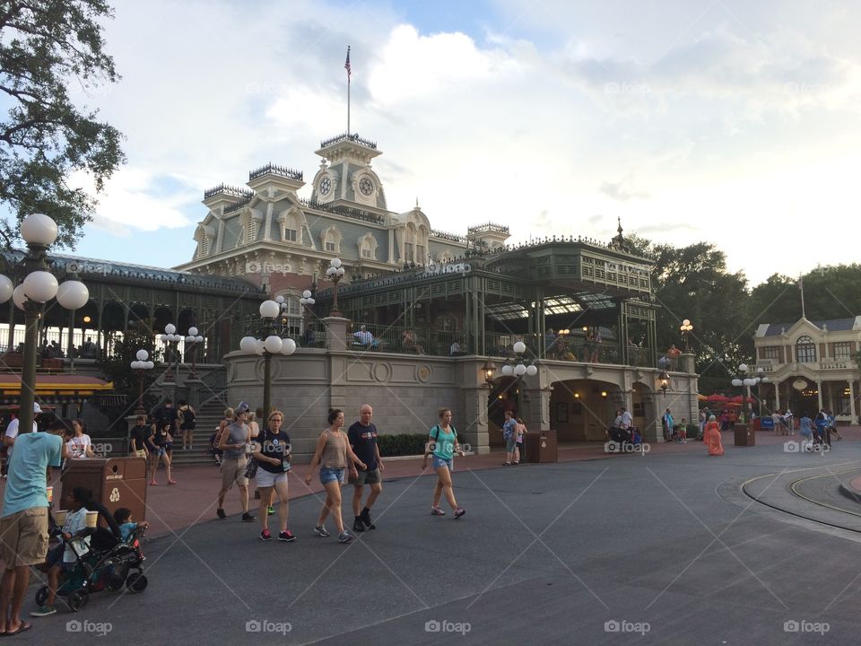 Disney. Magic kingdom Main Street USA train station