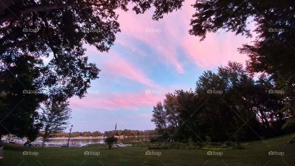 Pink & Blue Sky following an Indiana rain.